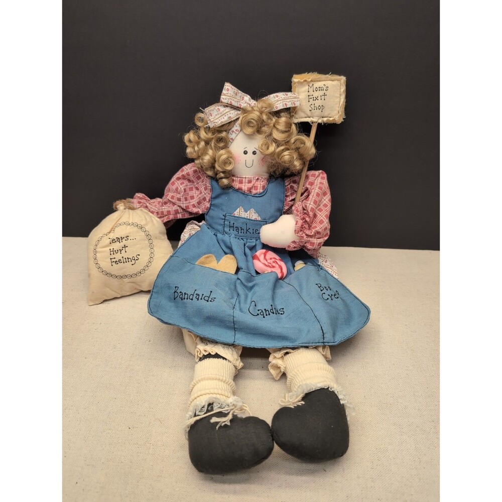 Vintage House of Lloyd 1997 Mom's Fix It Shop Rag Doll - 18"L
